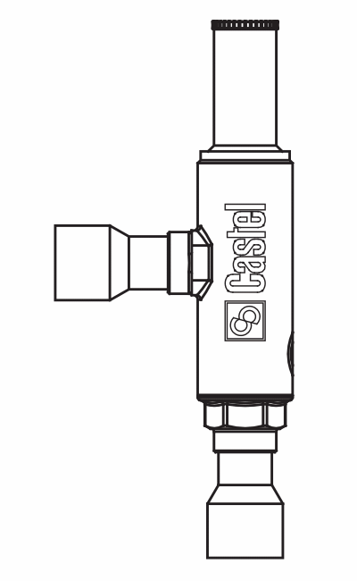 曲軸箱壓力調節(jié)閥3320/5S,銅管內連接焊接接頭